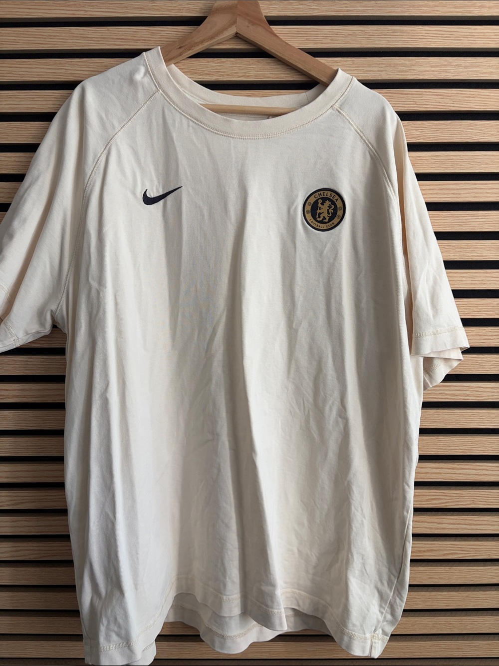 Nike Cream Chelsea Football Tee with Black Accents